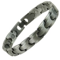 Sisto-X Magnetic Copper Alloy with Pewter Finish Bracelet Hi Strength NdFeB 16 Magnets Therapy